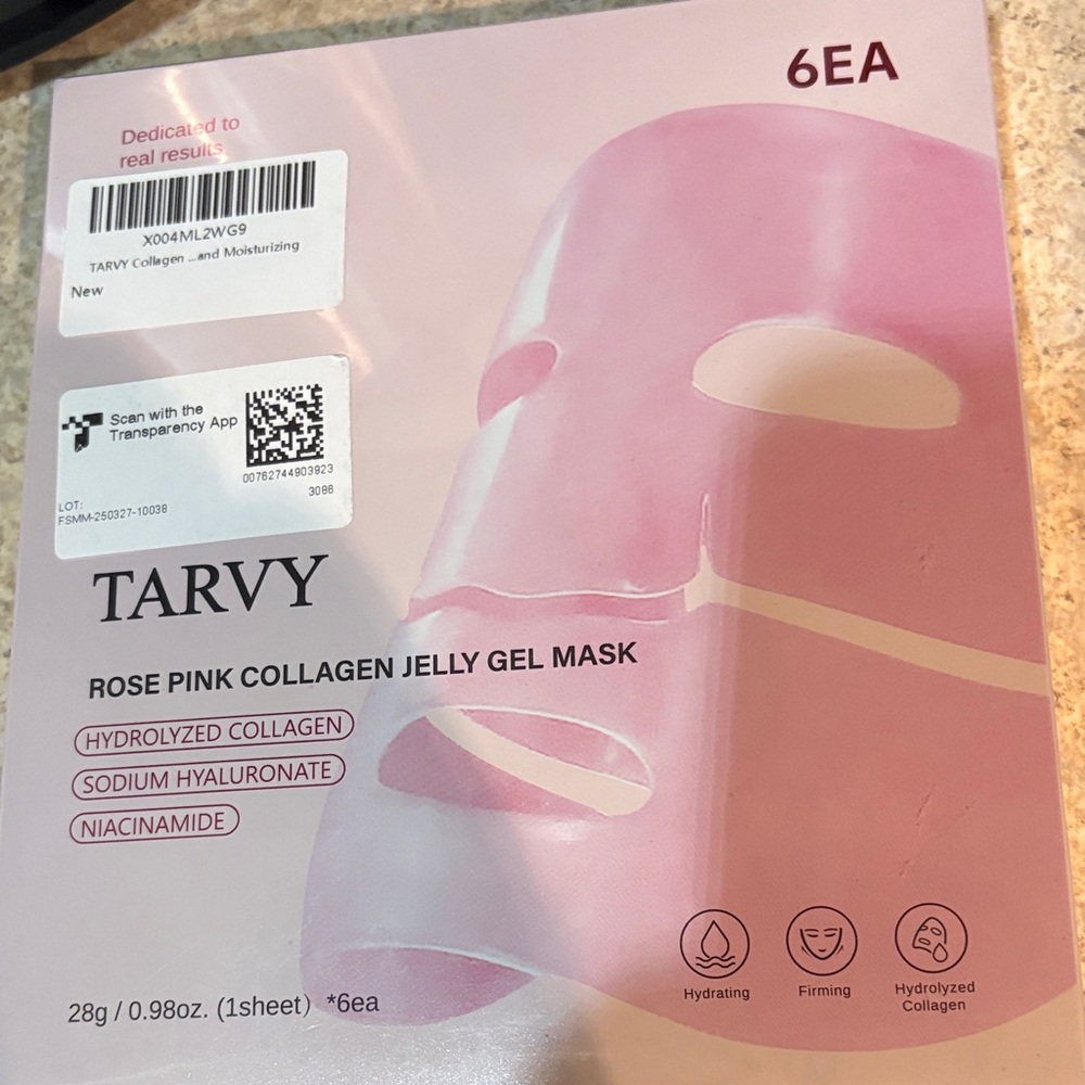 Tarvy Rose Pink Collagen Jelly Gel Mask